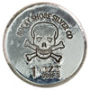 RSSC 1oz Alien w Enameled Green Eyes .999 Silver Round (No Tax) Hairline Scr/Toning