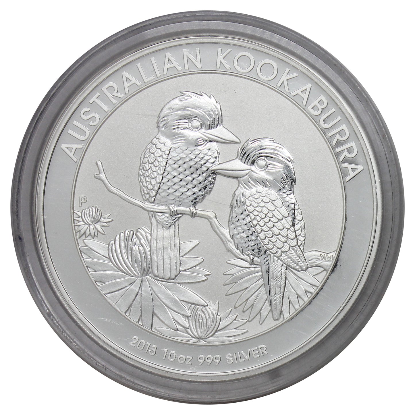 2013 Australia $10 Kookaburra 10oz Silver (No Tax) Scratches on Capsule