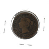 1859 Narrow 9 Canada 1-cent G-VG (G6) Scratched, Cleaned or impaired