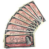 Lot of 9x 1954 Canada $2 Notes, Circulated, 9Pcs (May have impairments)