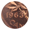 1963 Hanging 3 Canada 1-cent ICCS Certified MS-64 Red