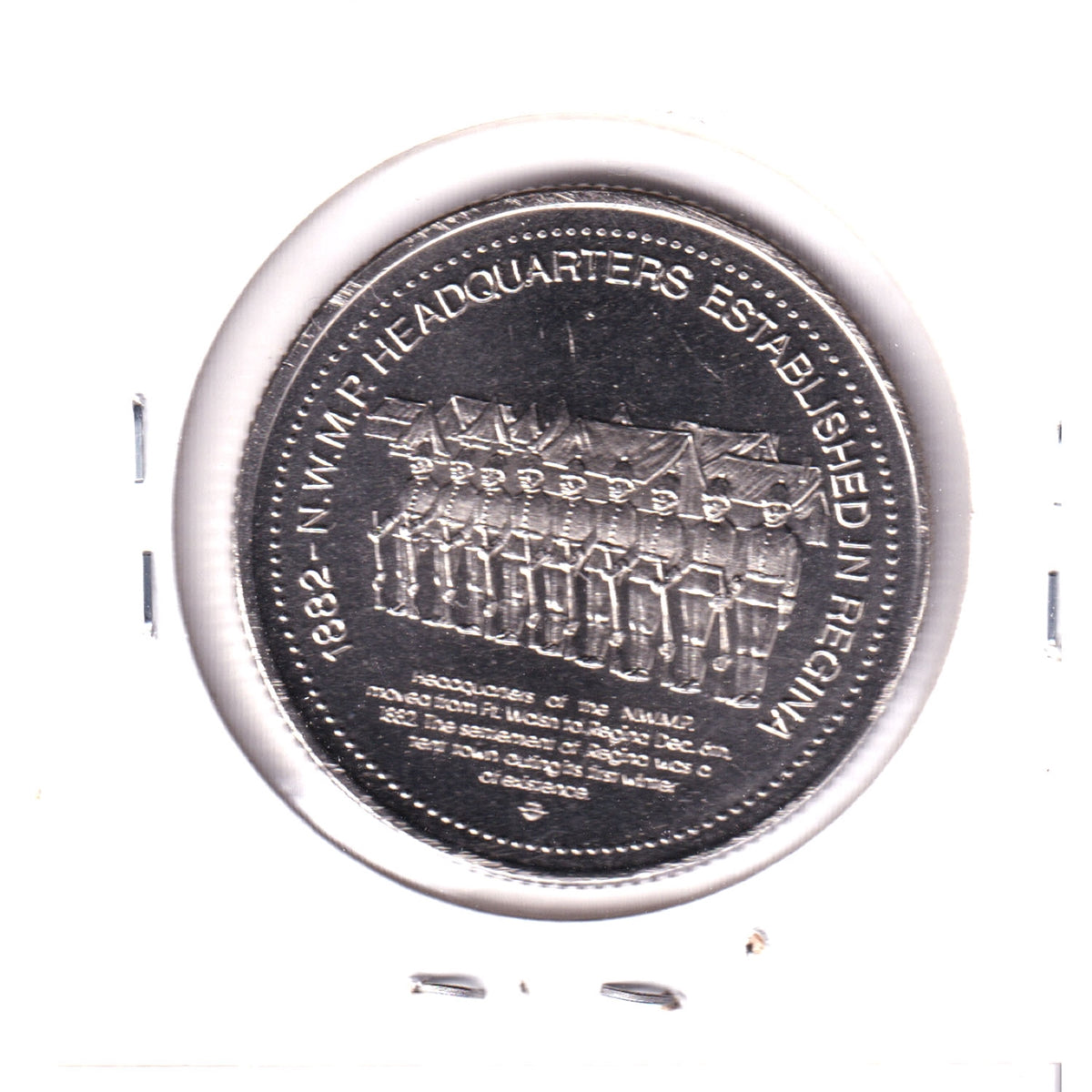 1978 Regina Commemorative Token Dollar: 1882 - NWMP Headquarters Established in Regina