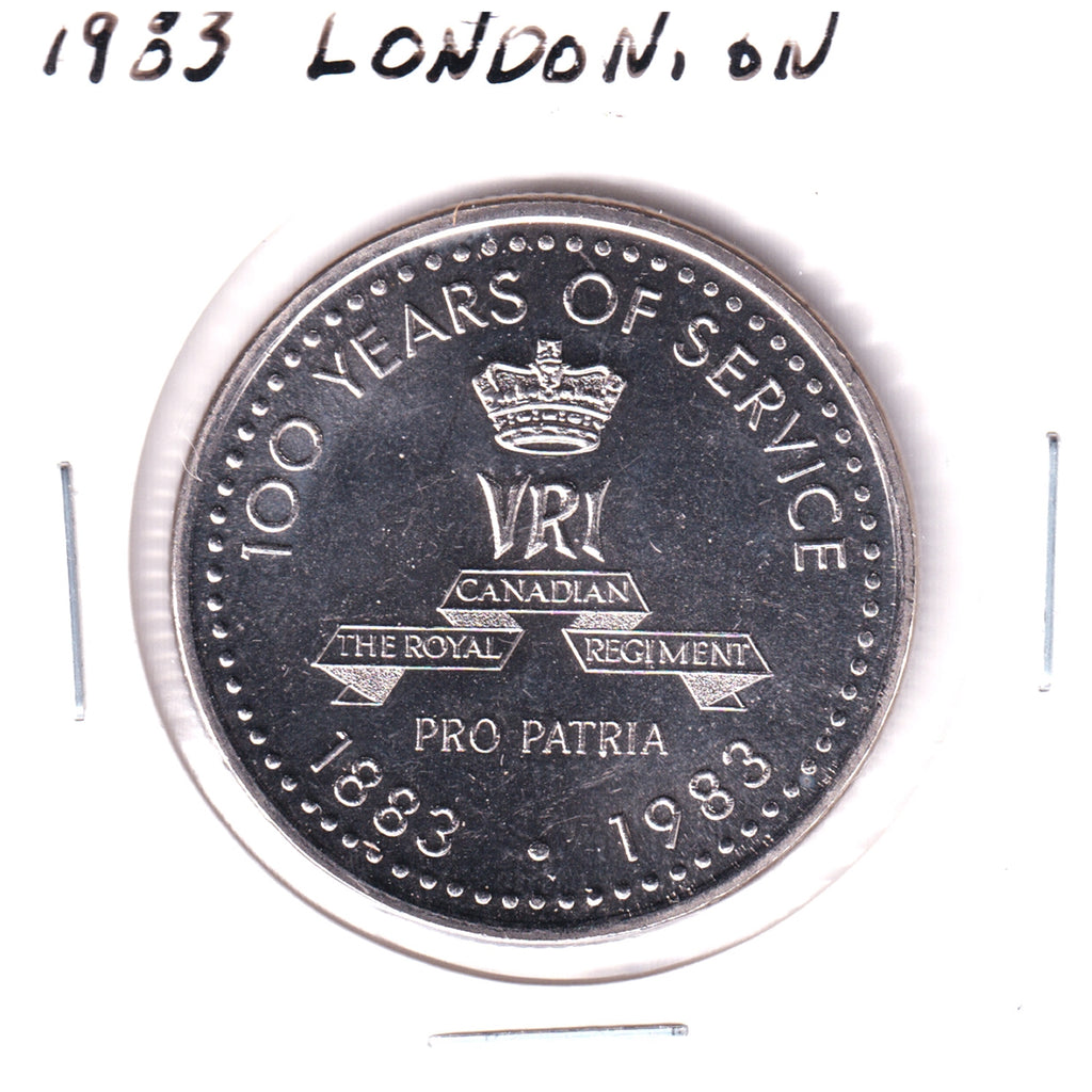1983 London, ON, Trade Dollar Token: The Royal Canadian Regiment Reunion