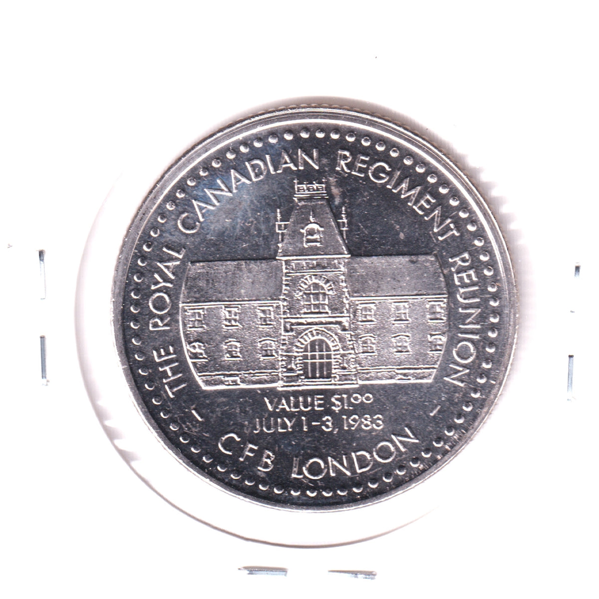 1983 London, ON, Trade Dollar Token: The Royal Canadian Regiment Reunion