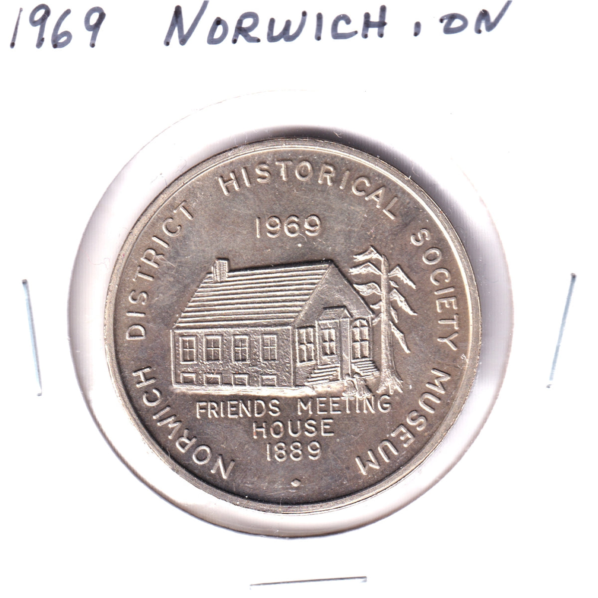 1969 Norwich ON Historical Society Museum & Otter Creek Conservation Medallion (Spots)