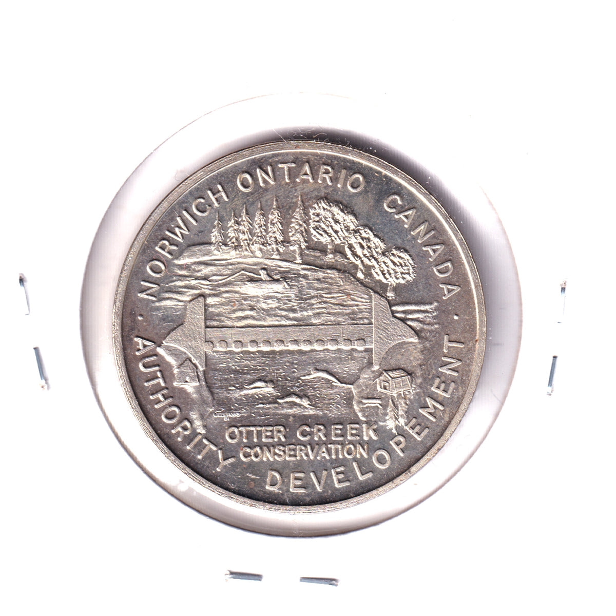 1969 Norwich ON Historical Society Museum & Otter Creek Conservation Medallion (Spots)