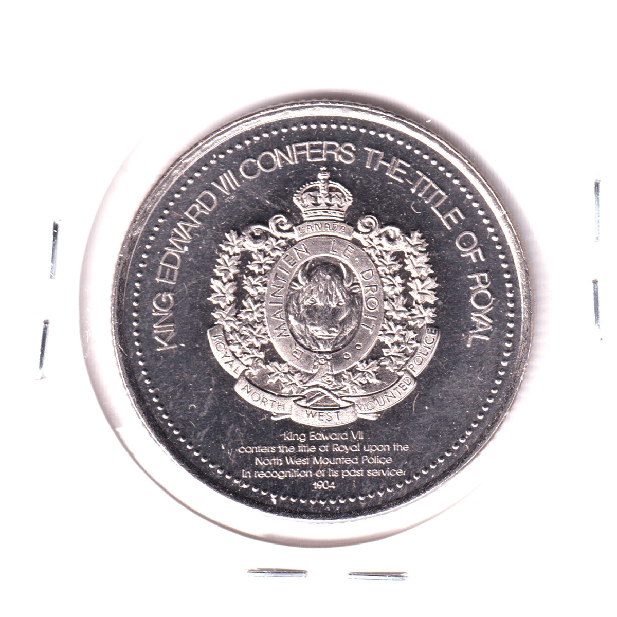 1979 Regina Commemorative Dollar: King Edward VII Confers Title of Royal on NWMP