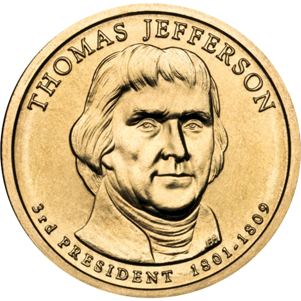 2007-D USA Presidential Dollar - Thomas Jefferson Uncirculated