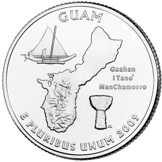 2009-P Guam USA Statehood Quarter Uncirculated (MS60)