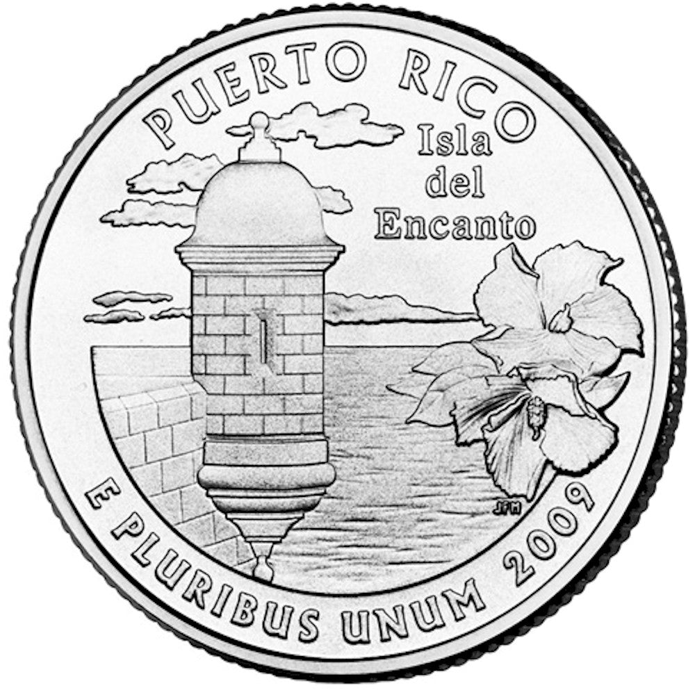 2009-P Puerto Rico USA Statehood Quarter Uncirculated (MS-60)