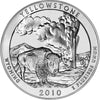 2010-D Yellowstone USA National Parks Quarter Uncirculated (MS60)