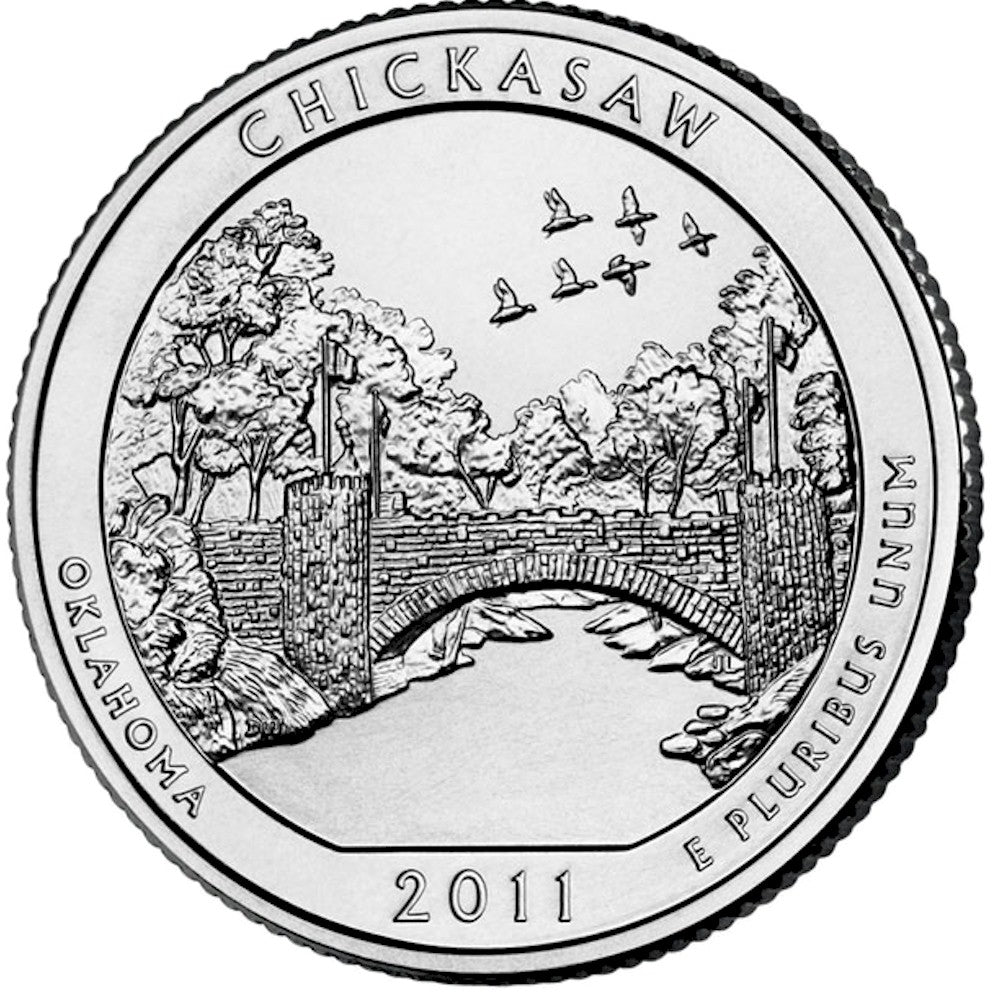 2011-D Chickasaw USA National Parks Quarter Uncirculated (MS60)