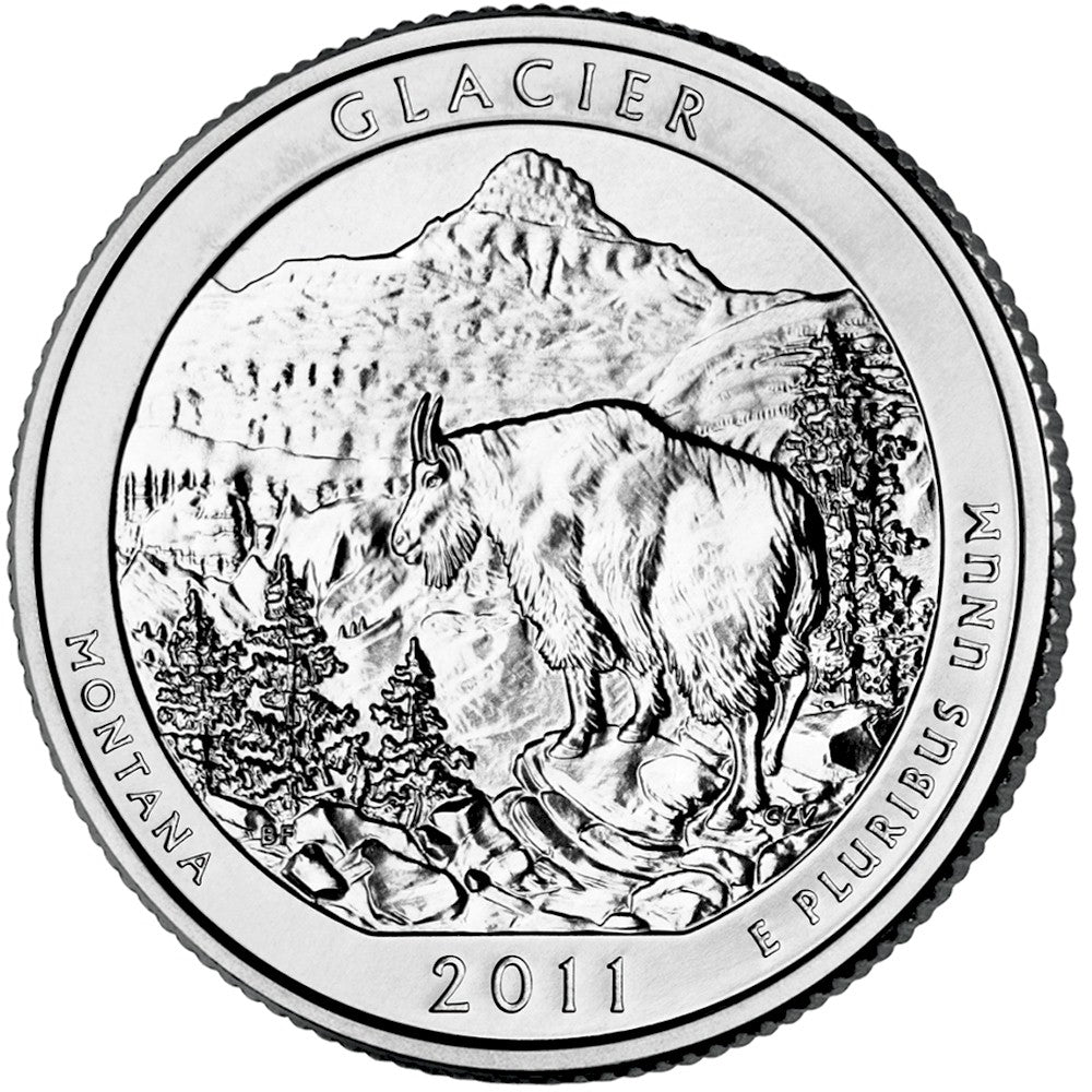 2011-P Glacier USA National Parks Quarter Uncirculated (MS60)