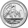 2011-D Vicksburg USA National Parks Quarter Uncirculated (MS60)