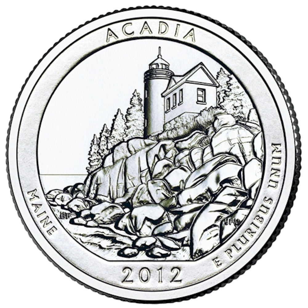 2012-P Acadia USA National Parks Quarter Uncirculated (MS60)