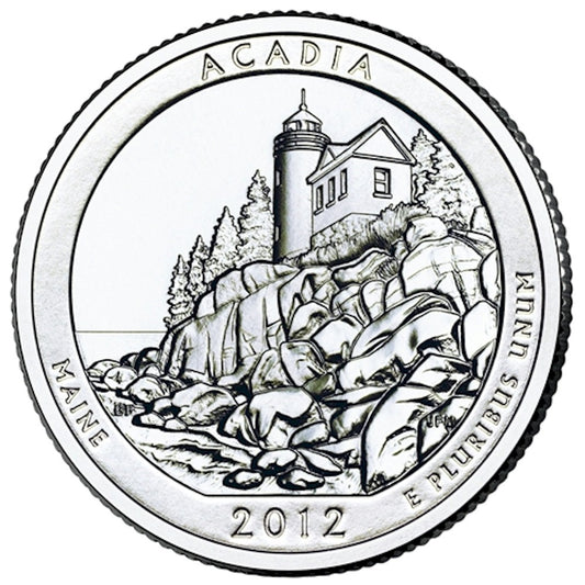 2012-P Acadia USA National Parks Quarter Uncirculated (MS60)