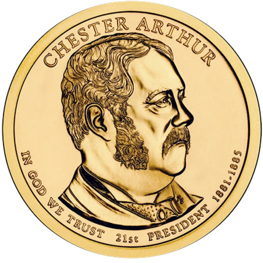 2012-D USA Presidential Dollar - Chester Arthur Uncirculated (MS60)