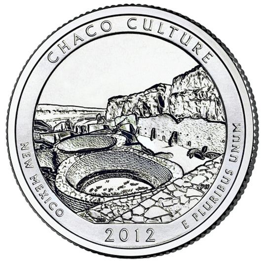 2012-P Chaco Culture USA National Parks Quarter Uncirculated (MS60)