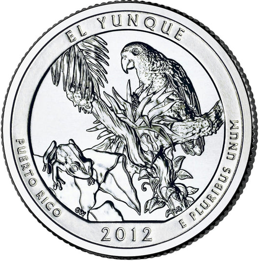 2012-D El Yunque USA National Parks Quarter Uncirculated (MS60)
