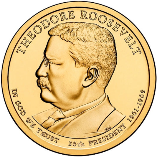 2013-D USA Presidential Dollar - Theodore Roosevelt Uncirculated (MS60)