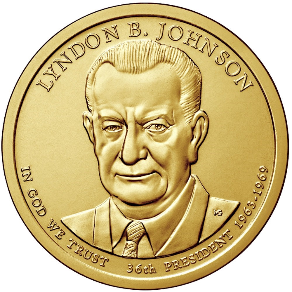 2015-D USA Presidential Dollar - Lyndon B. Johnson Uncirculated (MS60)