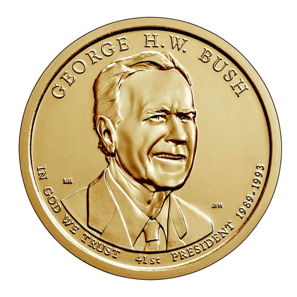 2020-P USA Presidential Dollar - George H.W Bush Uncirculated (MS60)