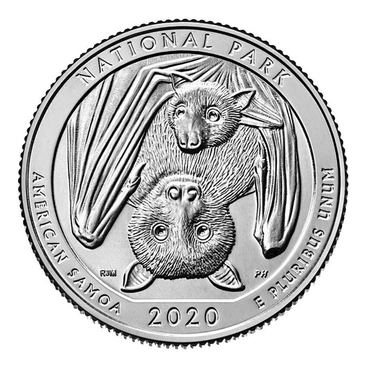 2020-D American Samoa USA National Parks Quarter Uncirculated (MS-60)