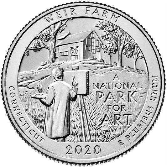 2020-P Weir Farm USA National Parks Quarter Uncirculated (MS-60)