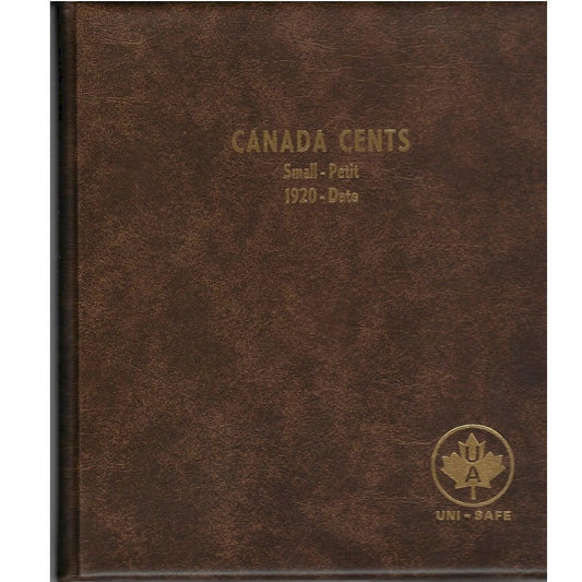 Small Cents Canada 1-cent 1920-Date Unimaster Brown Vinyl Coin Binders