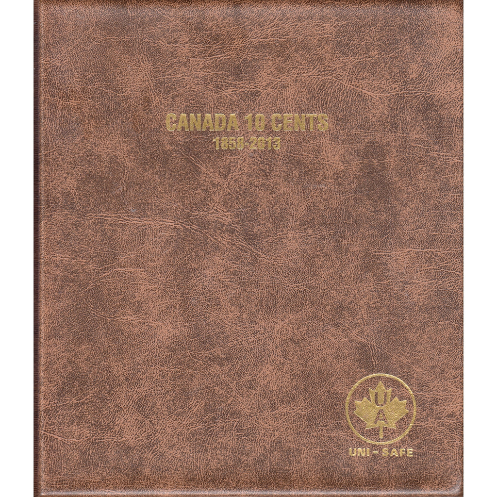 Ten Cents Canada 1858-2013 Unimaster Brown Vinyl Coin Binders