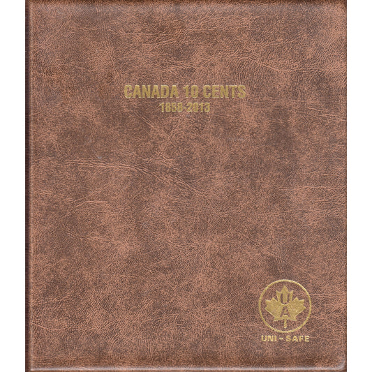 Ten Cents Canada 1858-2013 Unimaster Brown Vinyl Coin Binders