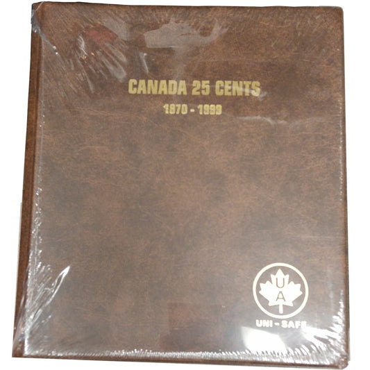 Twenty-Five Cents 1870-1999 Unimaster Brown Vinyl Coin Binders