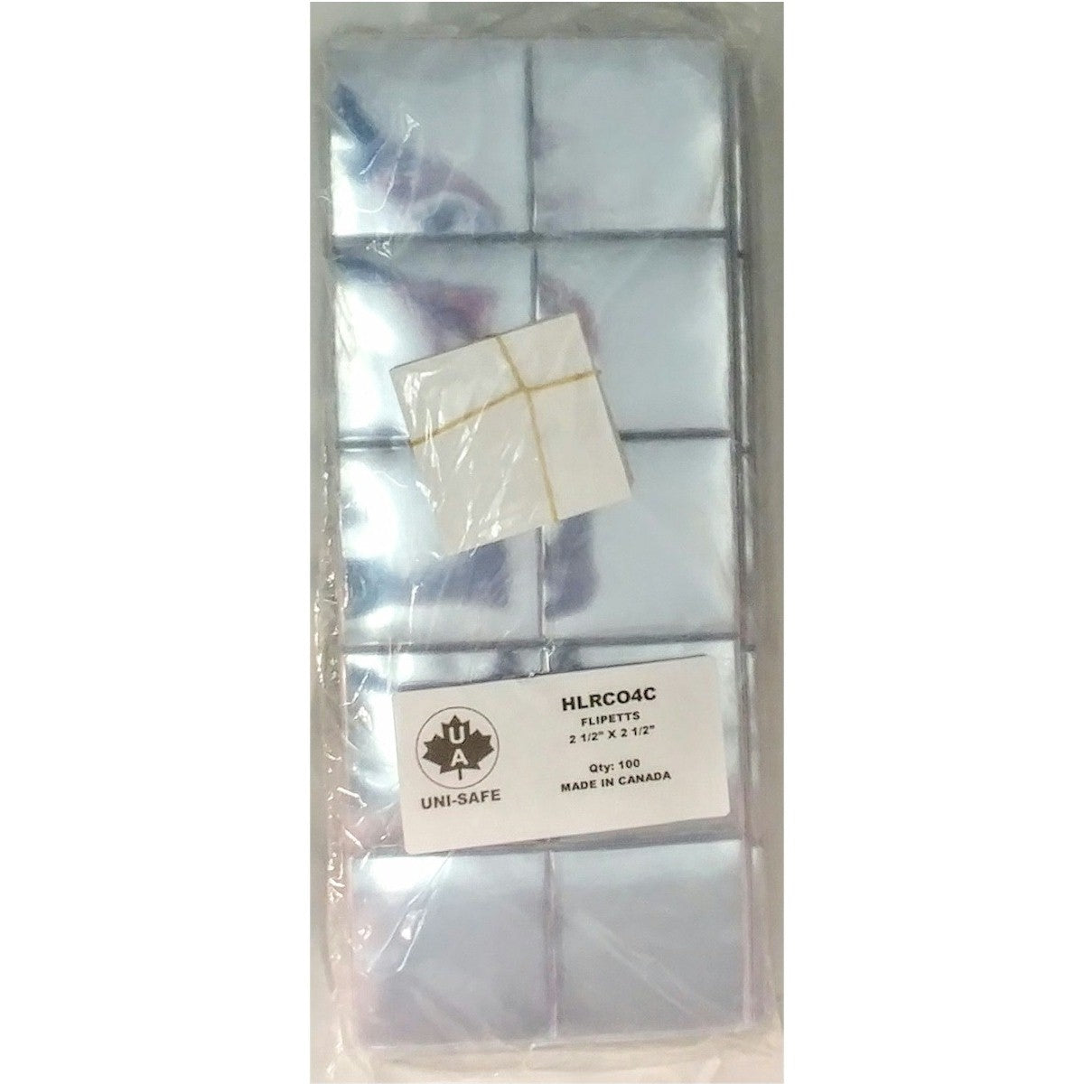 Uni-Safe 100 x Plastic Coin Flips (2.5x2.5) For 2x2 holders. HLR4C