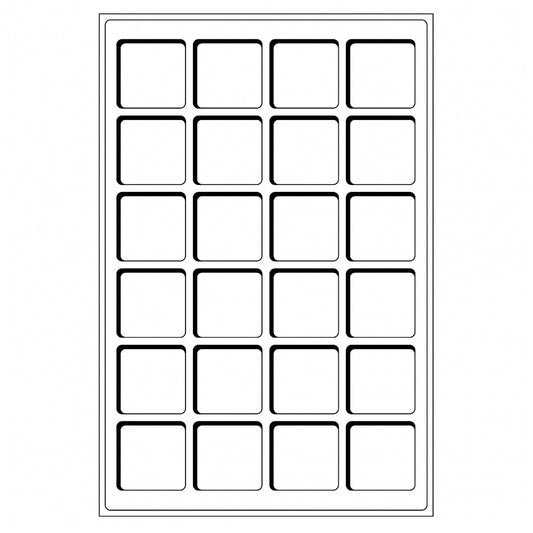 Set of 2x Blue Numis Coin Tray for 24 coins-TAB24BL (up to 45mm)