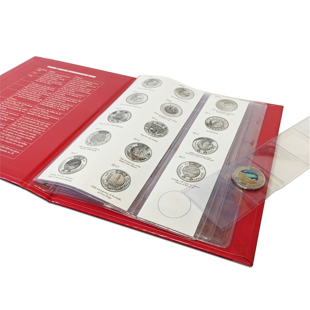 Kaskade Coin Album for Commemorative $2 Coins (Red Coloured)