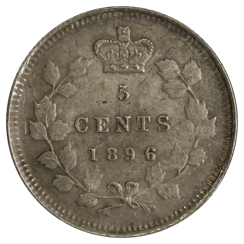 1896 Canada 5-cents AU-UNC (AU55) Impaired