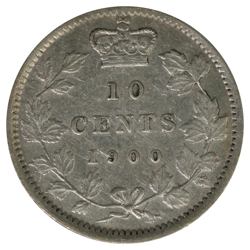 1900 Canada 10-cents Extra Fine (EF40) Scratched