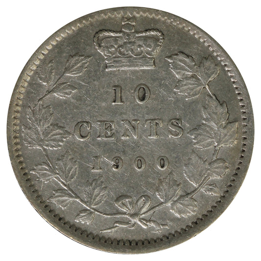 1900 Canada 10-cents Extra Fine (EF40) Scratched