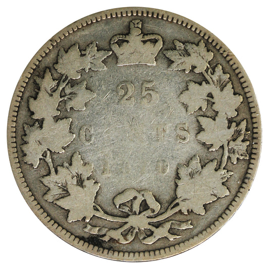 1870 Canada 25-cents Good (G4) Impaired