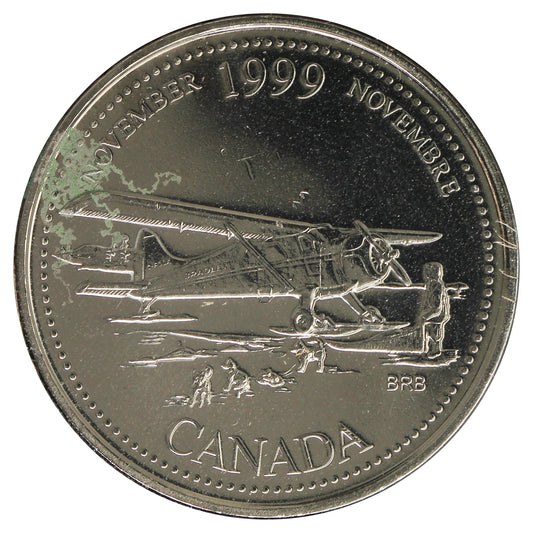 1999 November Mule Canada 25-cents Proof Like (Corrosion)