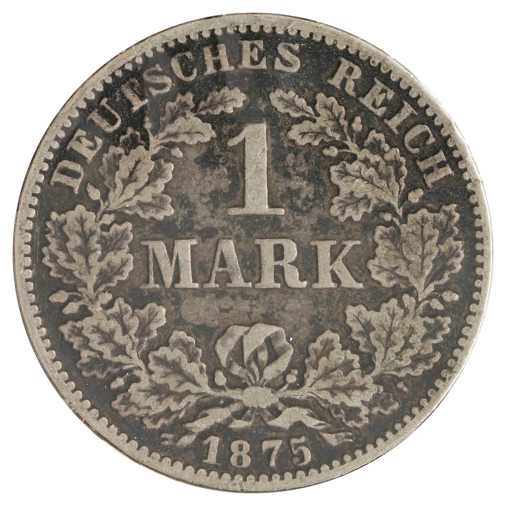 Germany 1875C 1 Mark Extra Fine (EF40) Toned