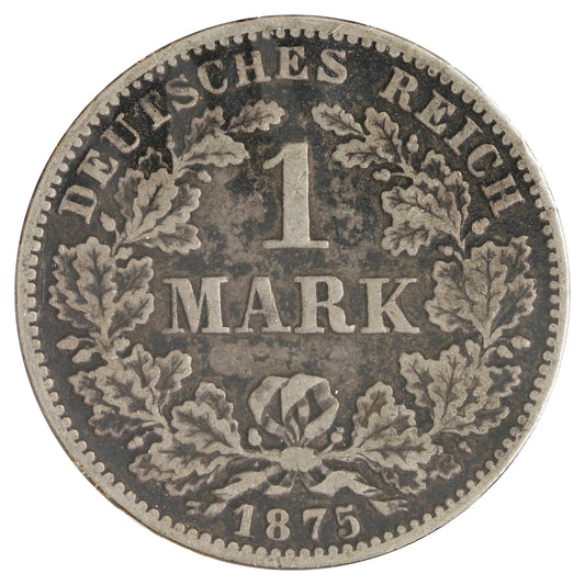 Germany 1875C 1 Mark Extra Fine (EF40) Toned