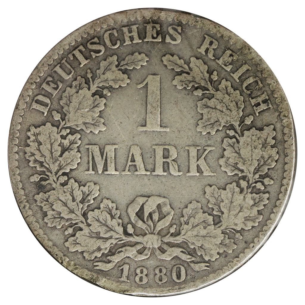 Germany 1880D 1 Mark VF-EF (VF30) Impaired