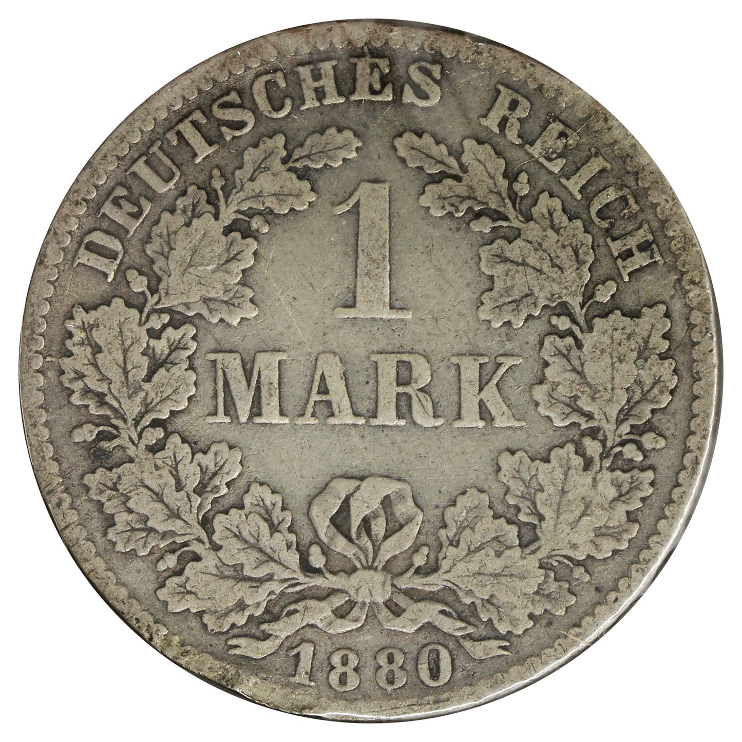Germany 1880D 1 Mark VF-EF (VF30) Impaired