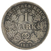 Germany 1881E 1 Mark Extra Fine (EF40) Impaired