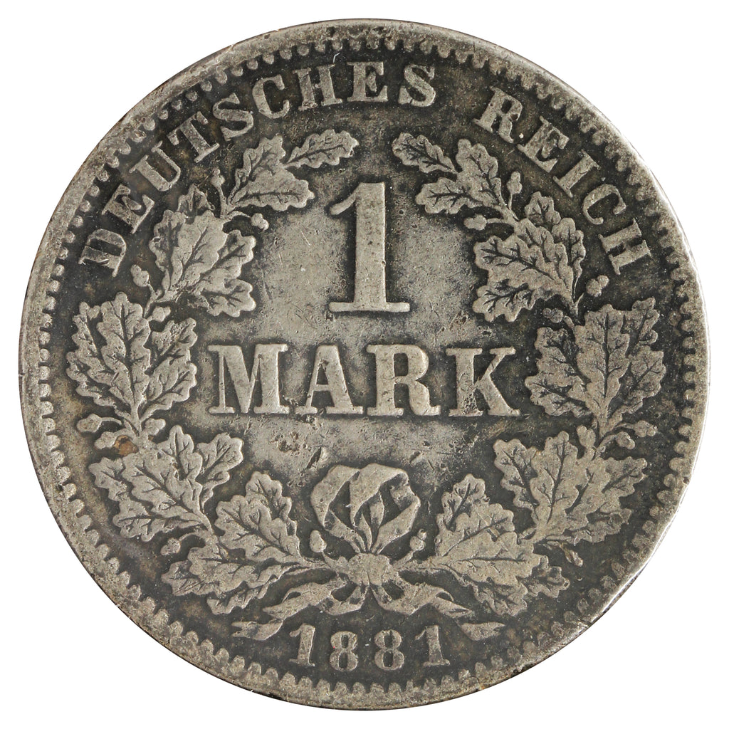 Germany 1881E 1 Mark Extra Fine (EF40) Impaired