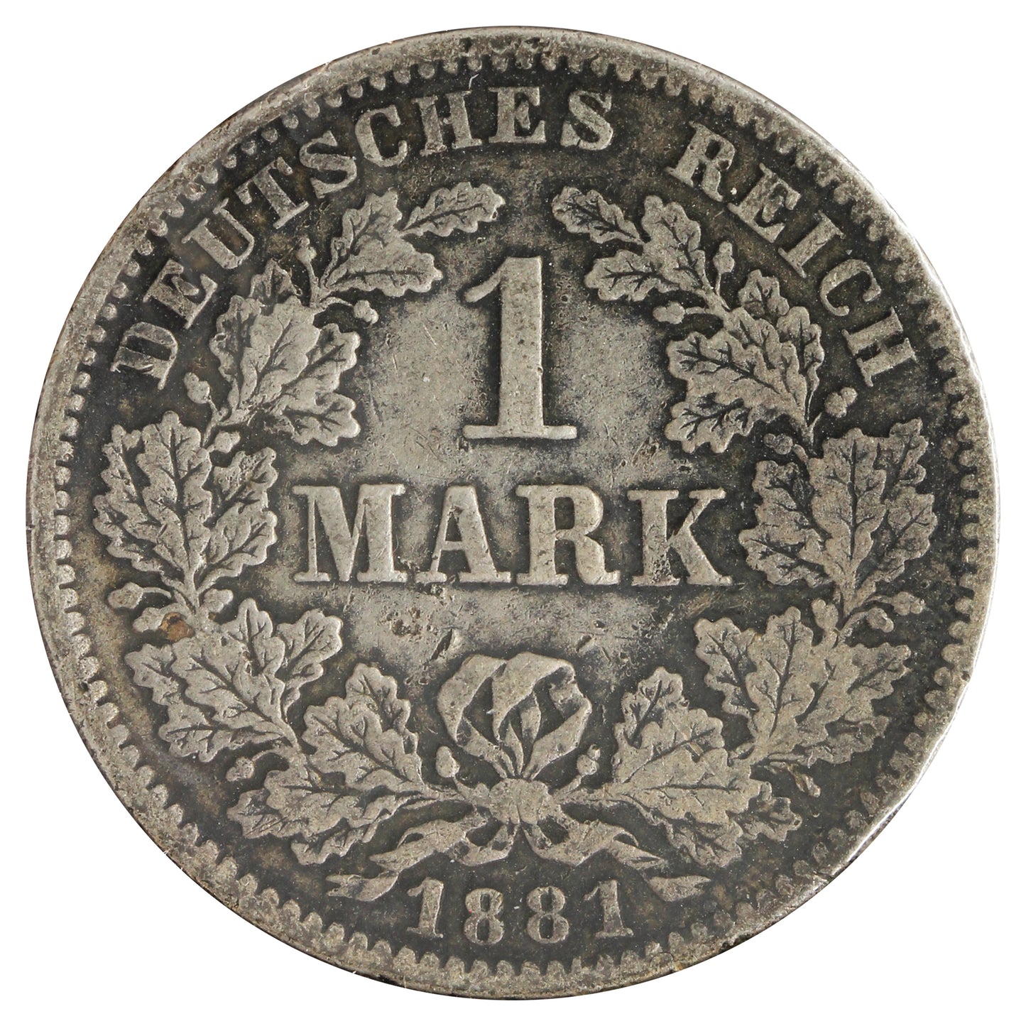 Germany 1881E 1 Mark Extra Fine (EF40) Impaired