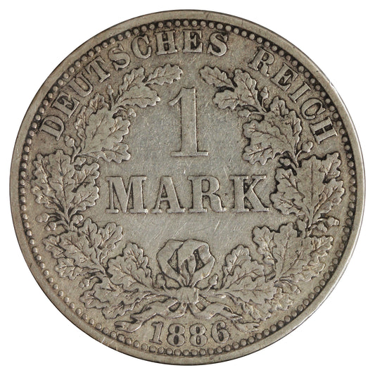 Germany 1886A 1 Mark Extra Fine (EF40) Scratched
