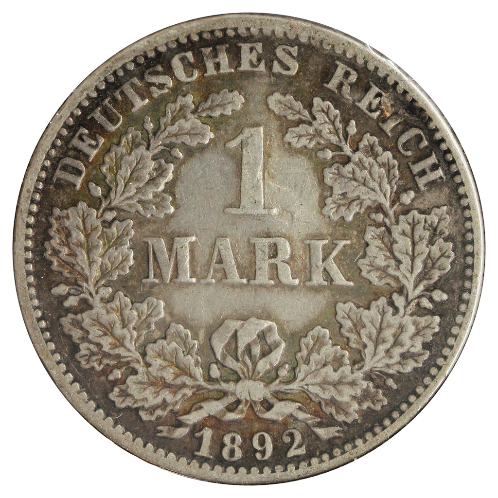 Germany 1892F 1 Mark EF-AU (EF45) Impaired