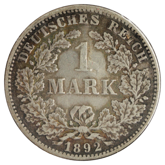 Germany 1892F 1 Mark EF-AU (EF45) Impaired